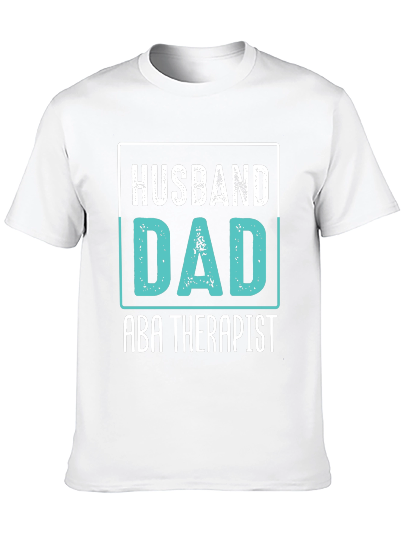 Husband Dad ABA Therapist Black Graphic T-Shirt
