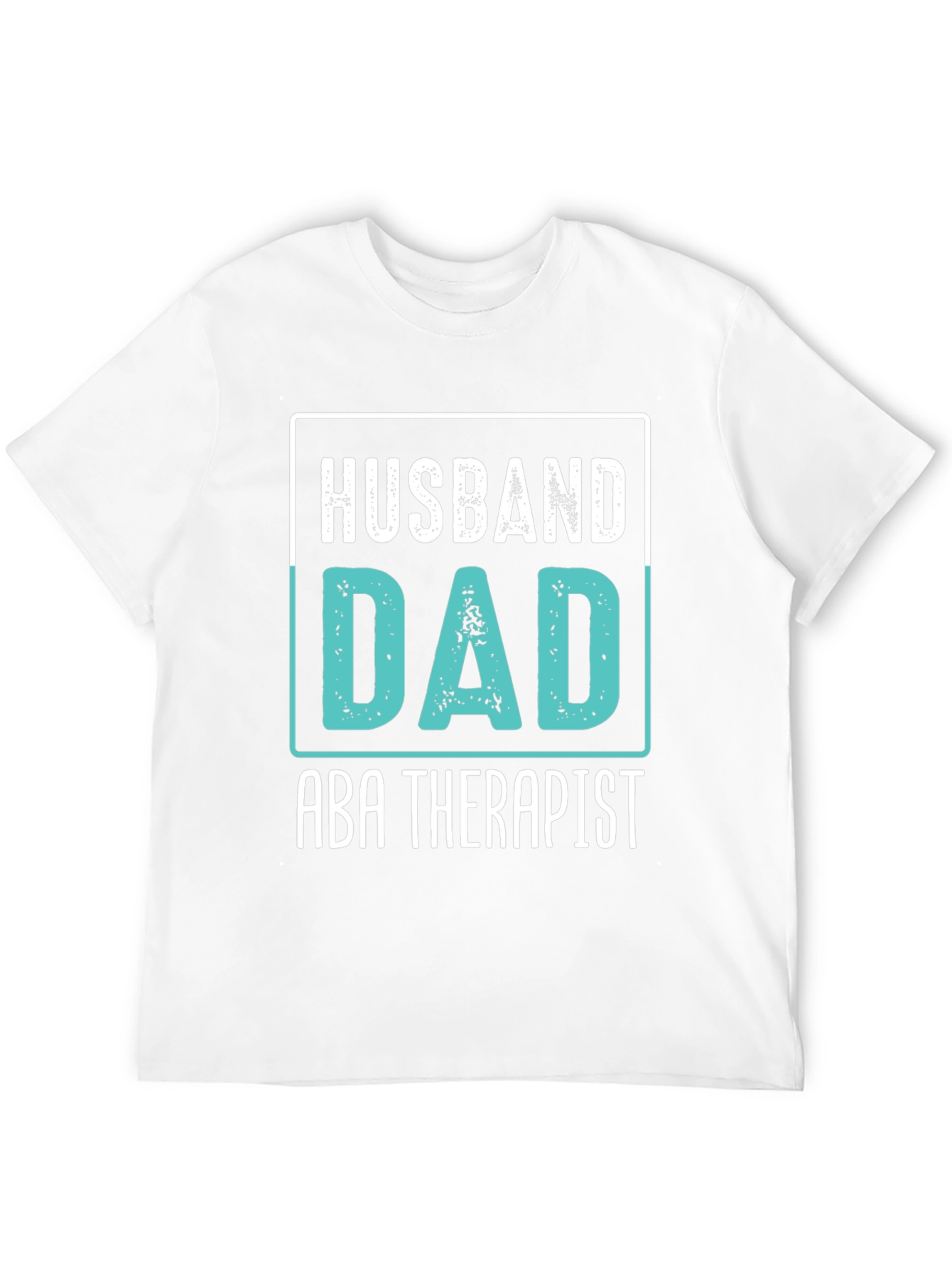 Husband Dad ABA Therapist Black Graphic T-Shirt