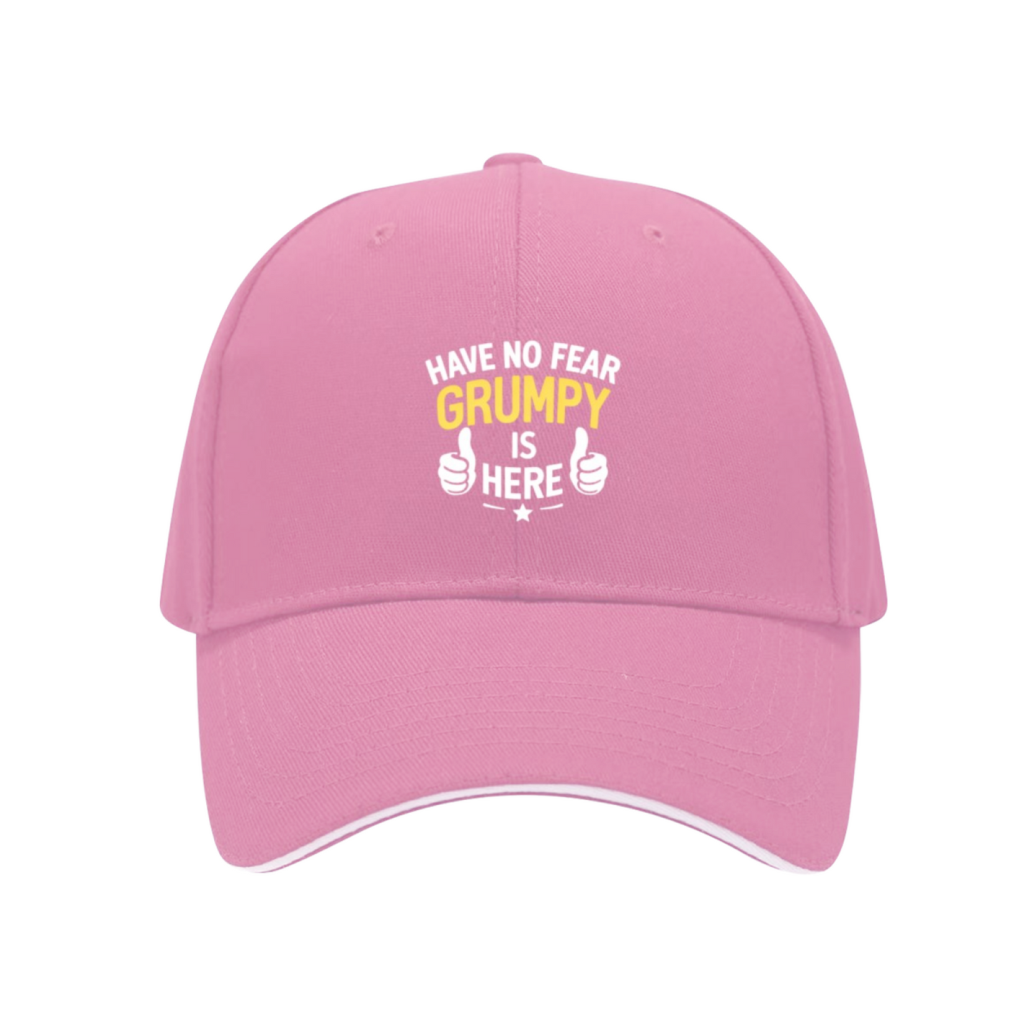 Have No Fear Grumpy Is Here Funny Quote Navy Sandwich Baseball Cap, Humor Daily Dad Hat