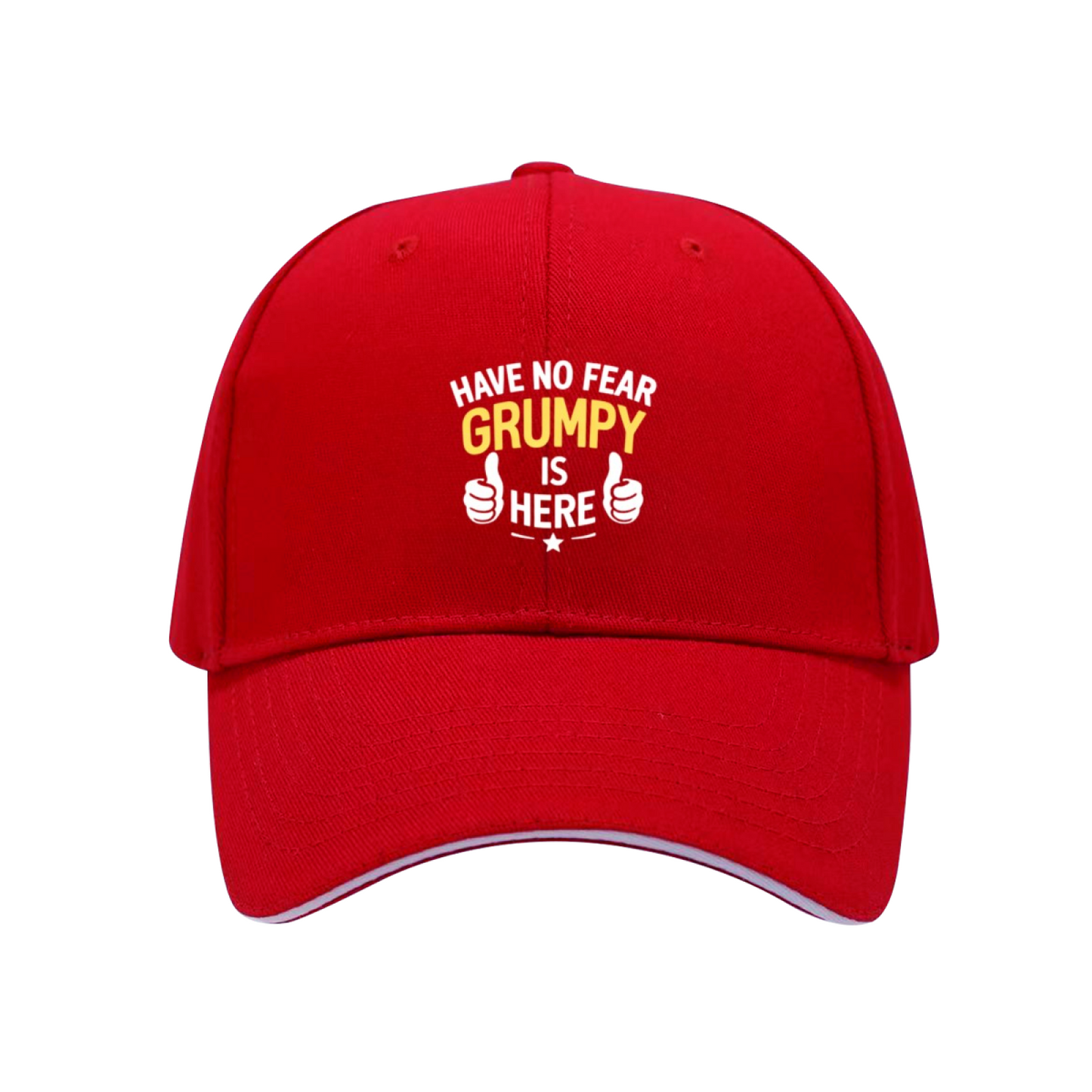 Have No Fear Grumpy Is Here Funny Quote Navy Sandwich Baseball Cap, Humor Daily Dad Hat