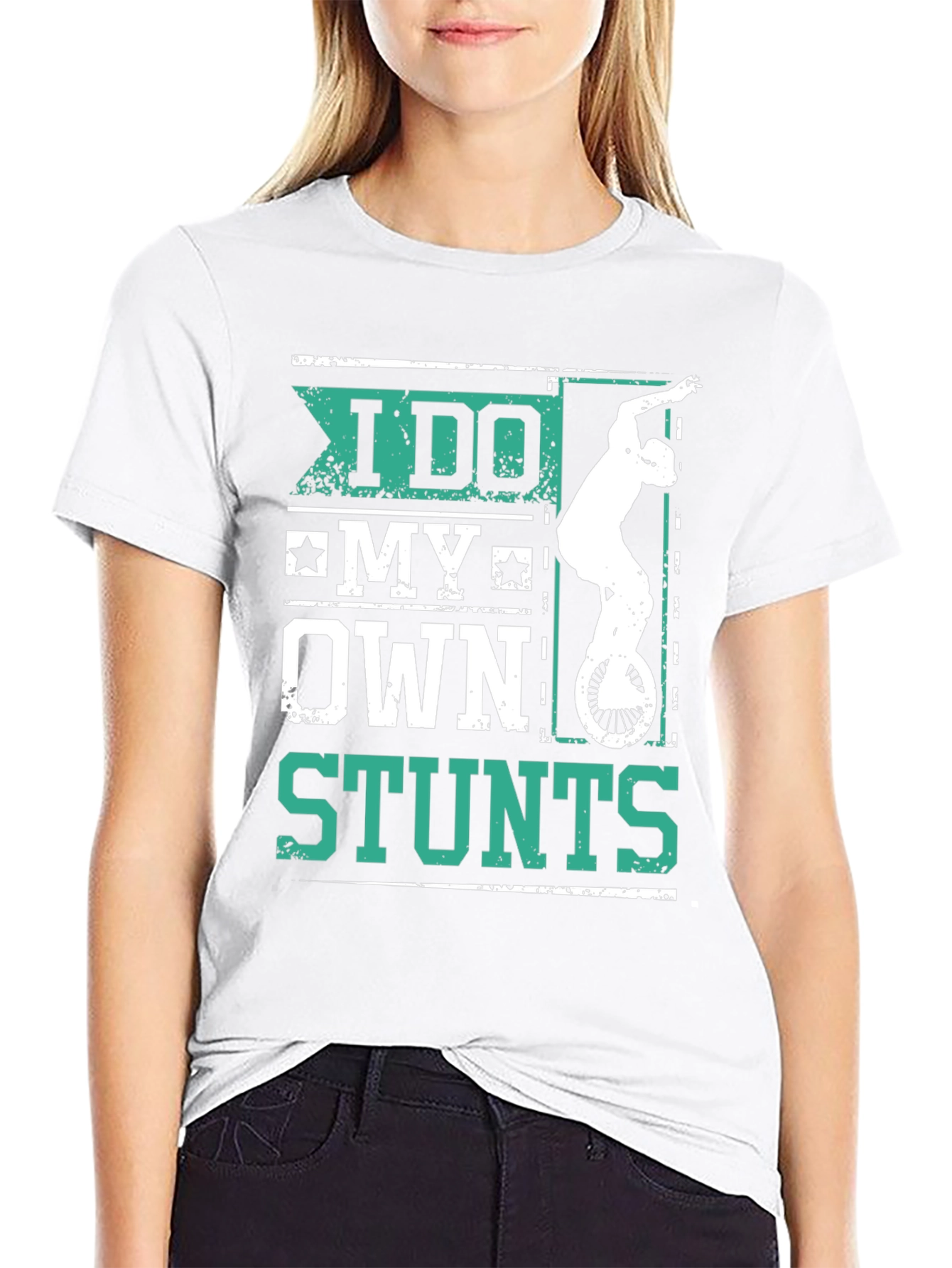 I Do My Own Stunts Graphic Tee Shirt