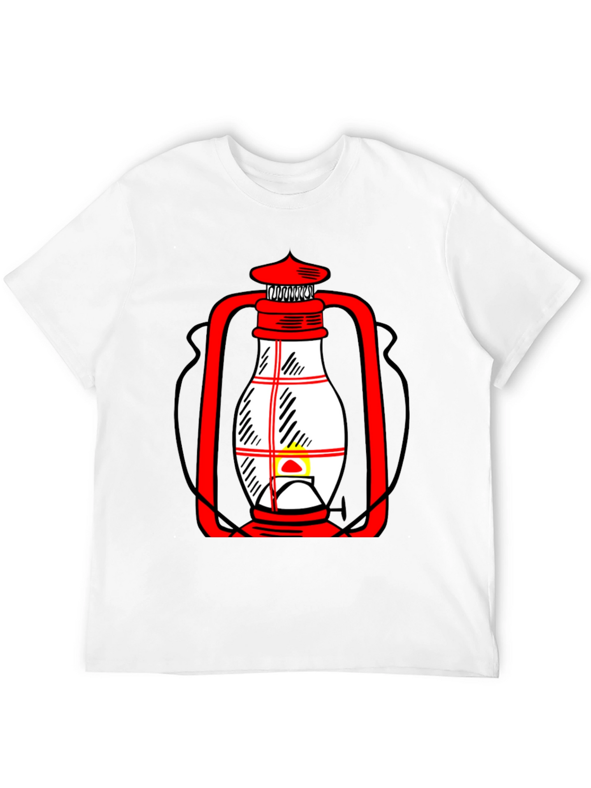 Lantern Graphic T-Shirt - Black Casual Tee