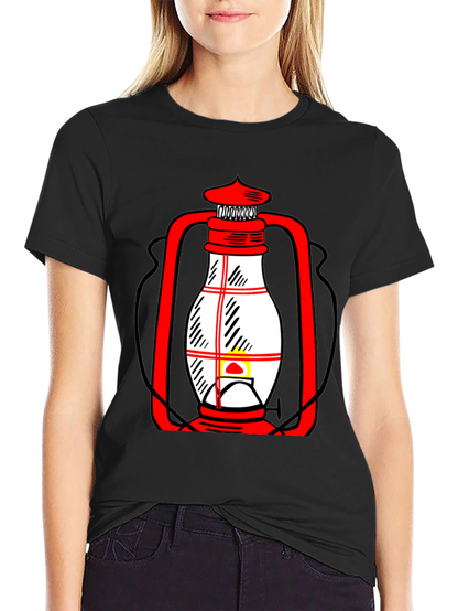 Lantern Graphic T-Shirt - Black Casual Tee