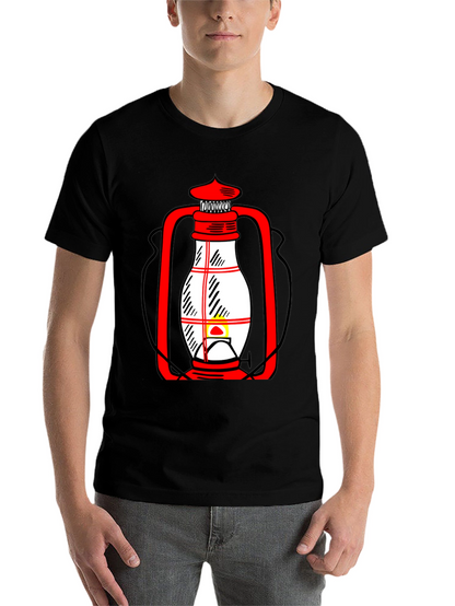 Lantern Graphic T-Shirt - Black Casual Tee