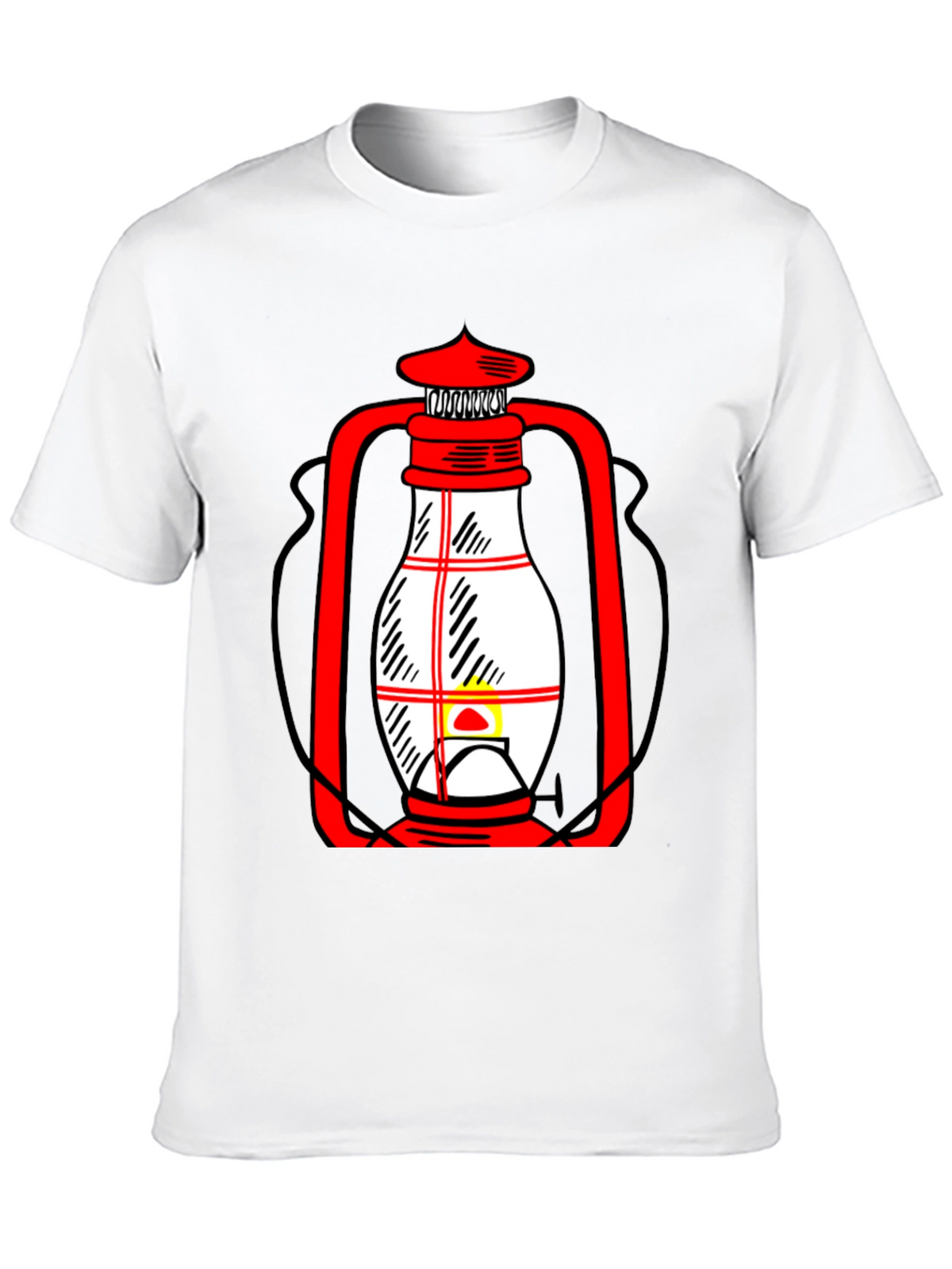 Lantern Graphic T-Shirt - Black Casual Tee