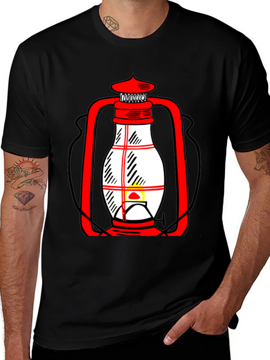 Lantern Graphic T-Shirt - Black Casual Tee