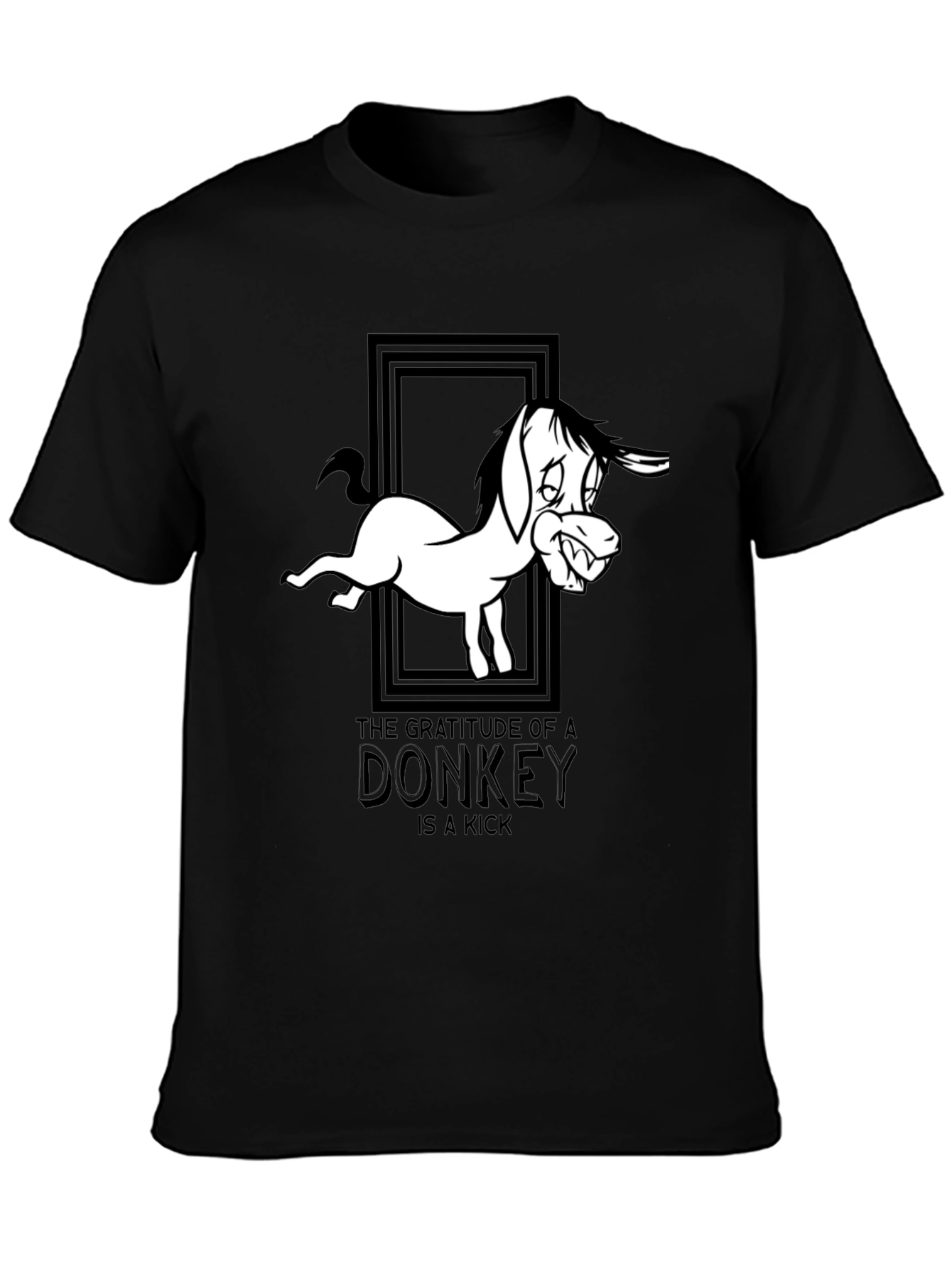 Gratitude of a Donkey Graphic Tee - Black