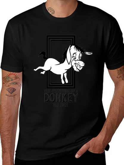 Gratitude of a Donkey Graphic Tee - Black