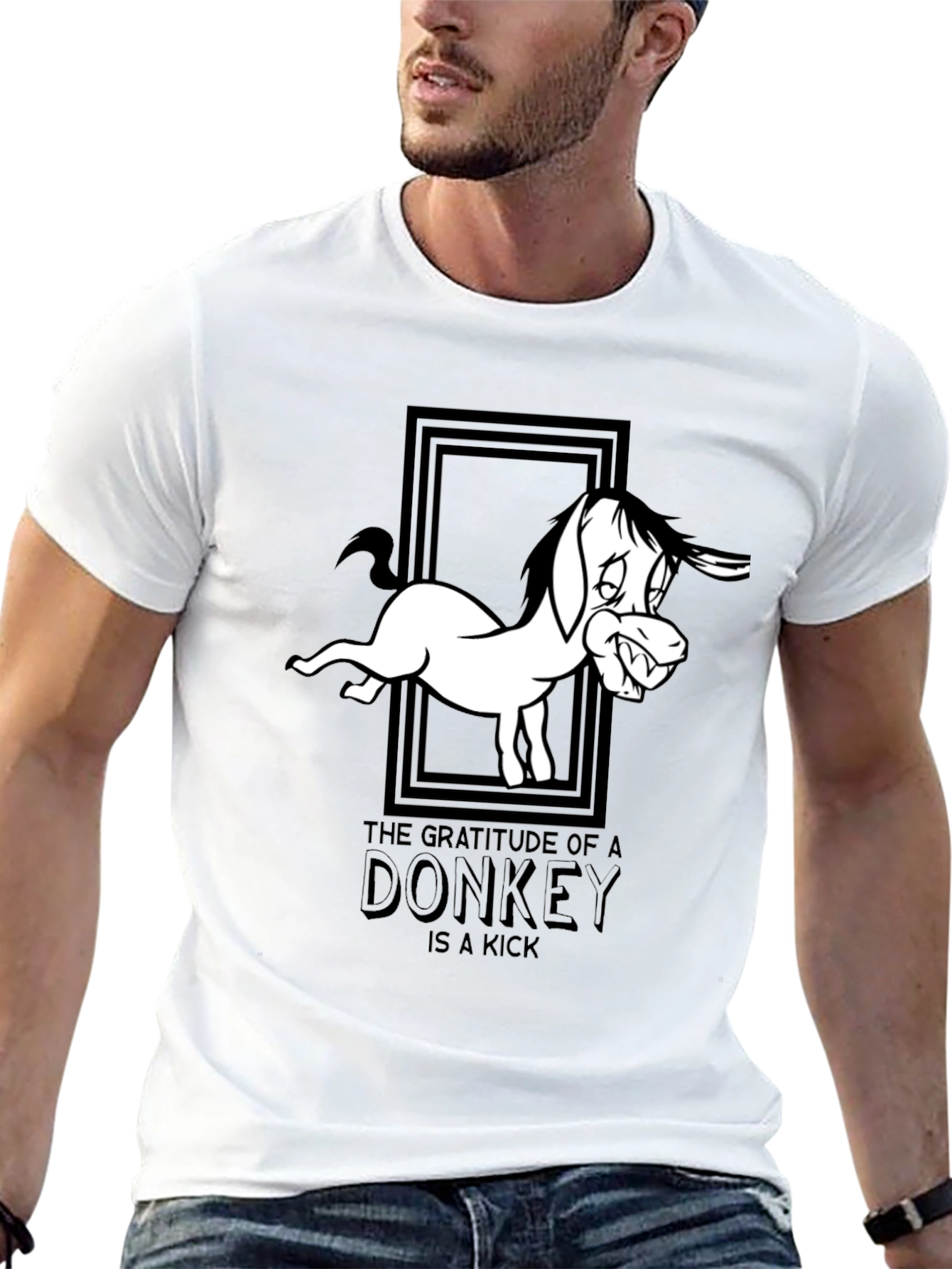Gratitude of a Donkey Graphic Tee - Black