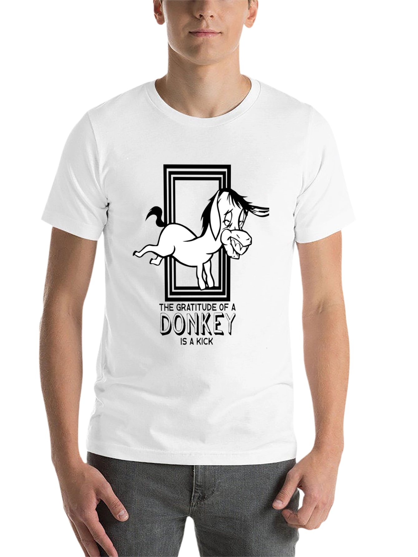 Gratitude of a Donkey Graphic Tee - Black