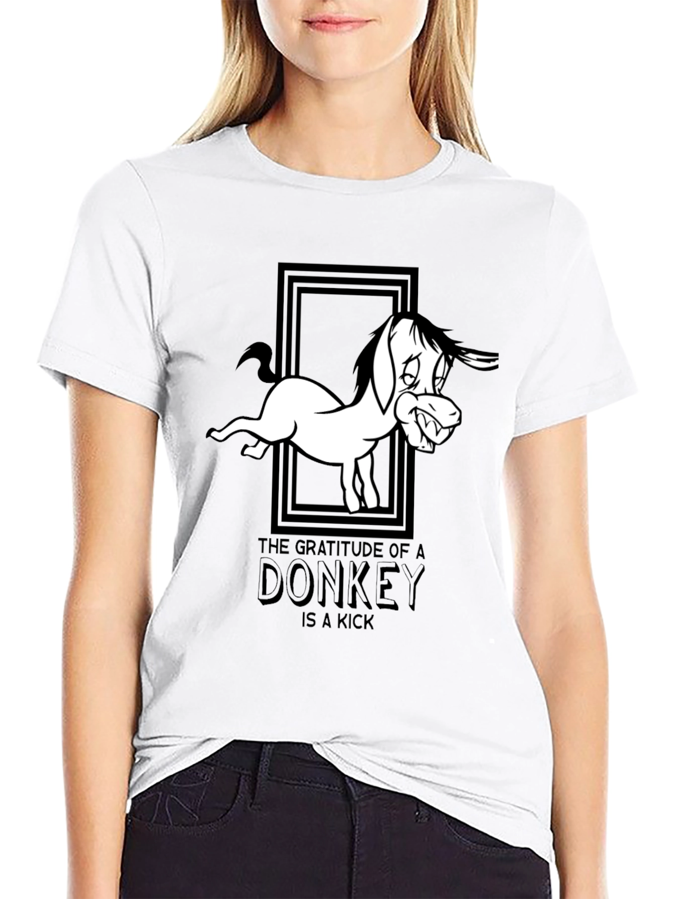 Gratitude of a Donkey Graphic Tee - Black