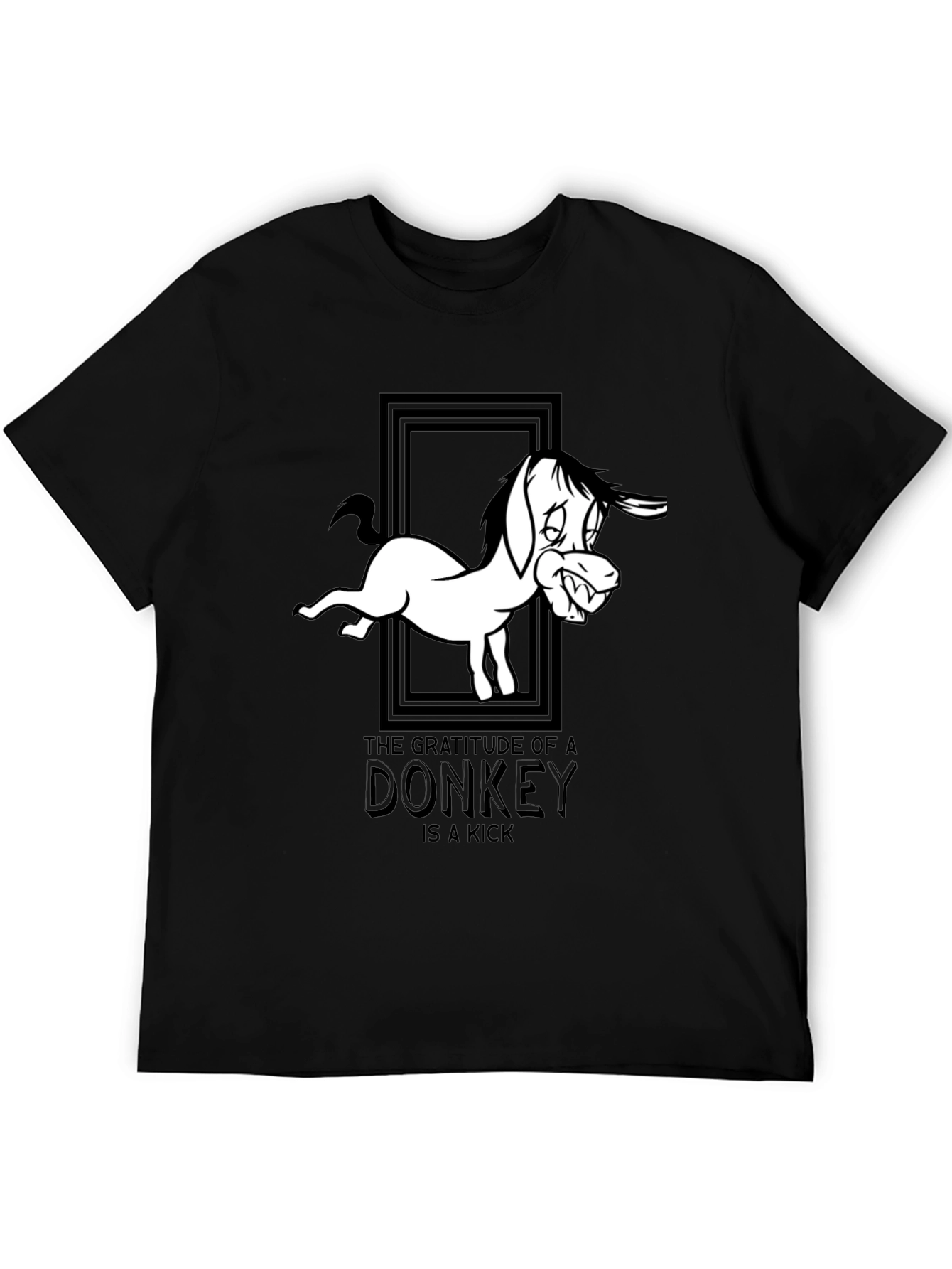 Gratitude of a Donkey Graphic Tee - Black