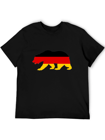 German Flag Bear Graphic T-Shirt