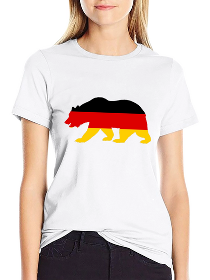 German Flag Bear Graphic T-Shirt