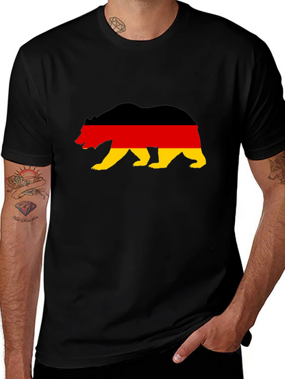 German Flag Bear Graphic T-Shirt