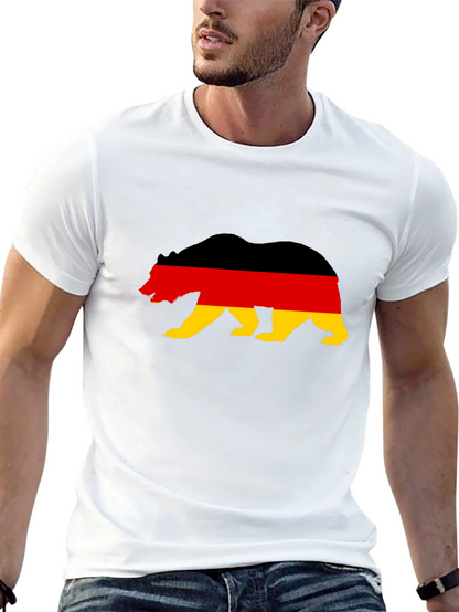 German Flag Bear Graphic T-Shirt