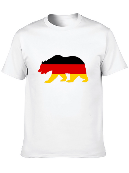 German Flag Bear Graphic T-Shirt
