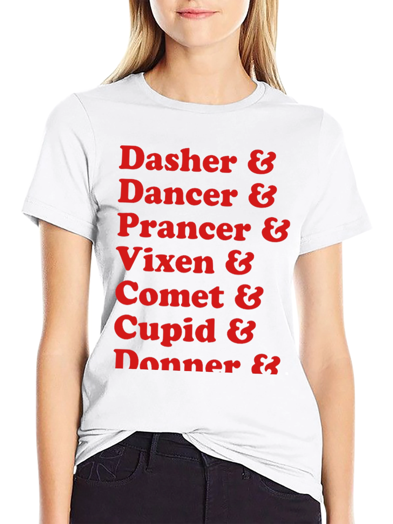 Reindeer Names Holiday T-Shirt