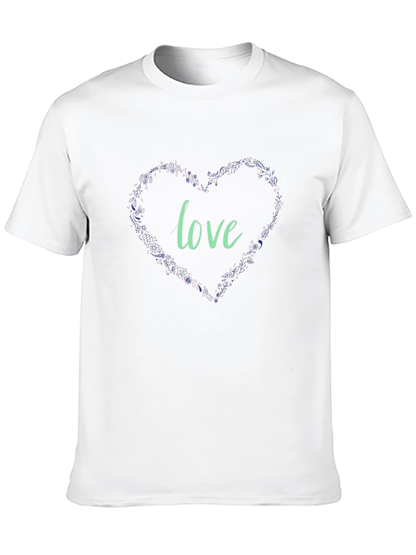 Love Heart Graphic Black T-Shirt