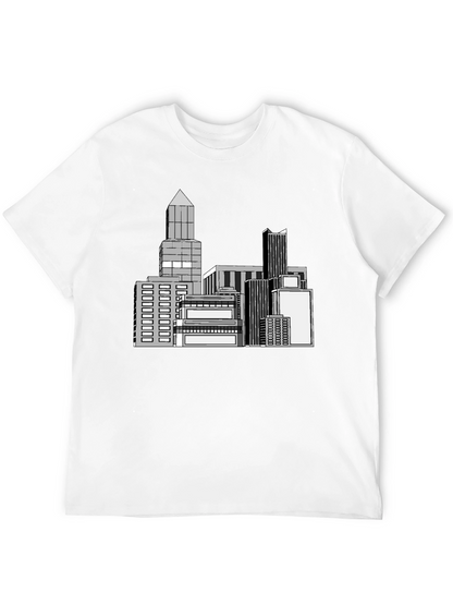 Cityscape Graphic Black T-Shirt