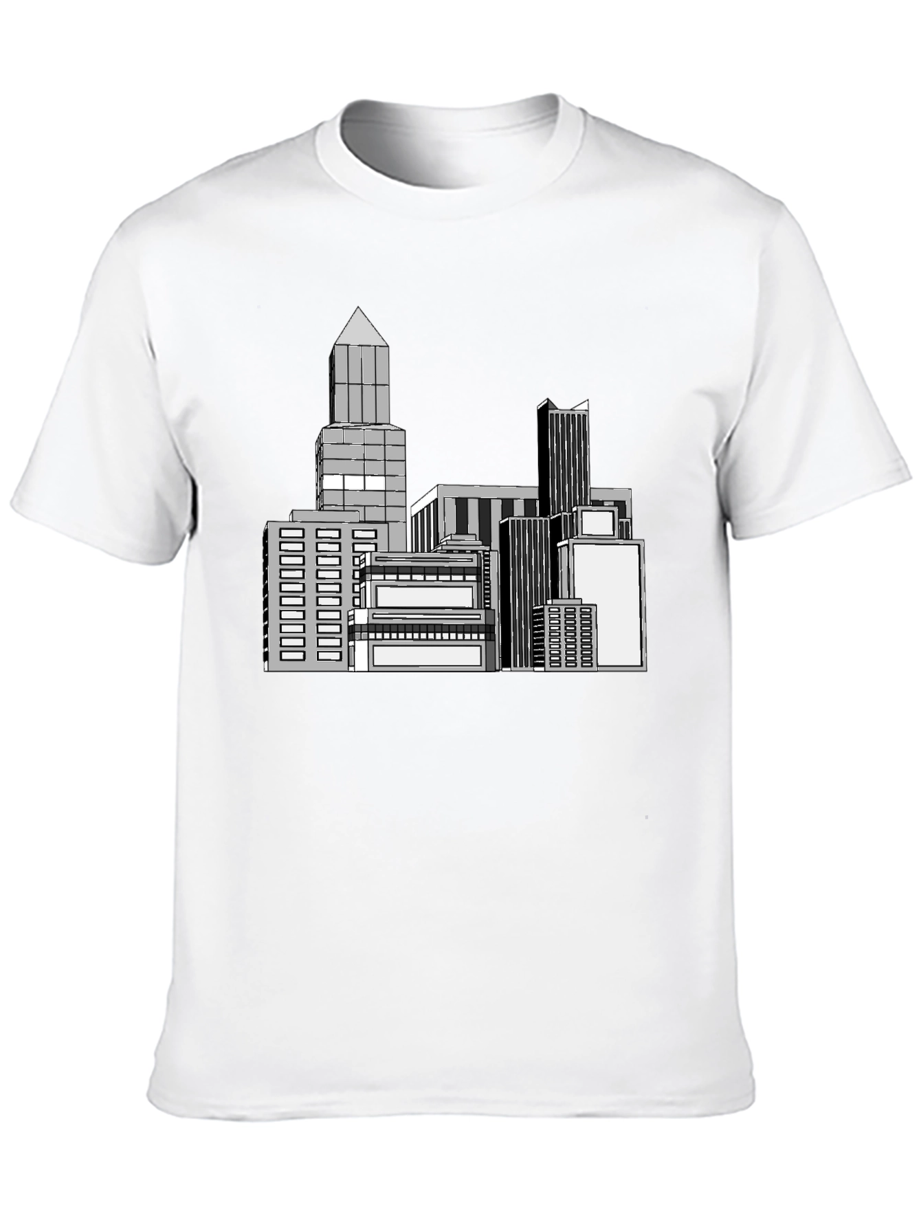 Cityscape Graphic Black T-Shirt