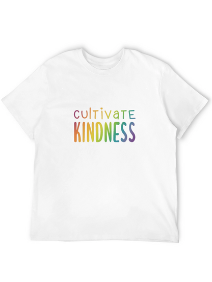 Cultivate Kindness Rainbow Graphic Black T-Shirt