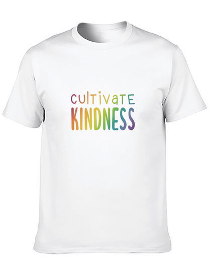 Cultivate Kindness Rainbow Graphic Black T-Shirt