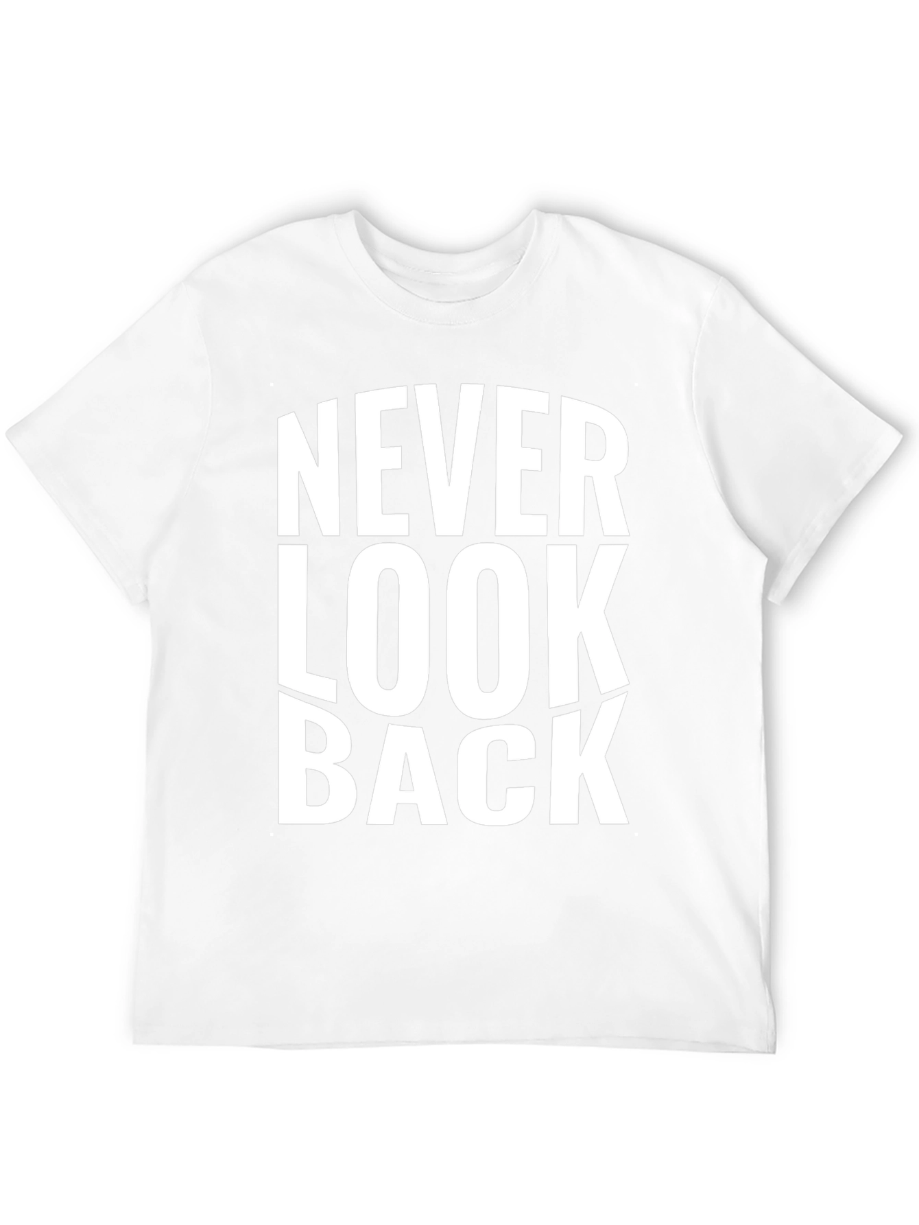 Never Look Back Graphic Print Black T-Shirt