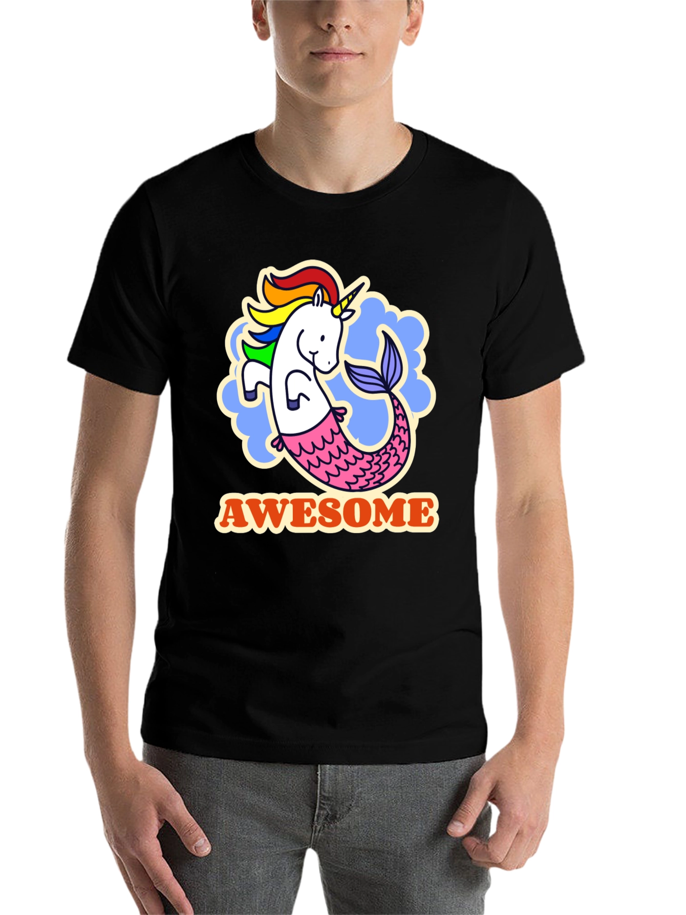 Awesome Unicorn Mermaid Graphic Tee