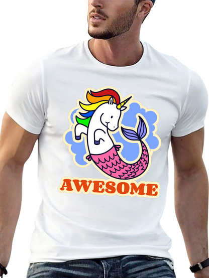 Awesome Unicorn Mermaid Graphic Tee