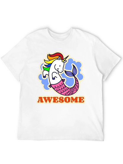 Awesome Unicorn Mermaid Graphic Tee