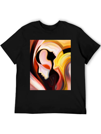 Abstract Faces Graphic T-Shirt - Modern Art Tee