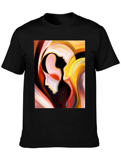 Abstract Faces Graphic T-Shirt - Modern Art Tee