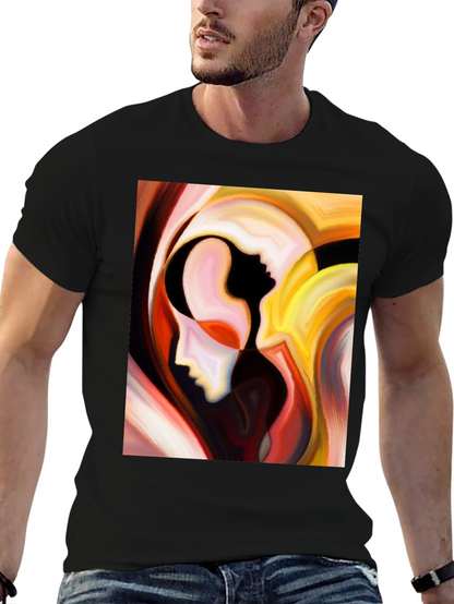 Abstract Faces Graphic T-Shirt - Modern Art Tee
