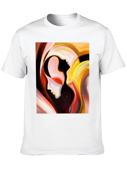 Abstract Faces Graphic T-Shirt - Modern Art Tee