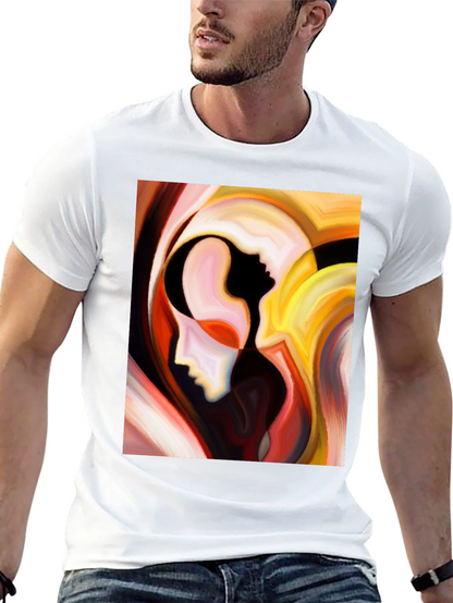 Abstract Faces Graphic T-Shirt - Modern Art Tee