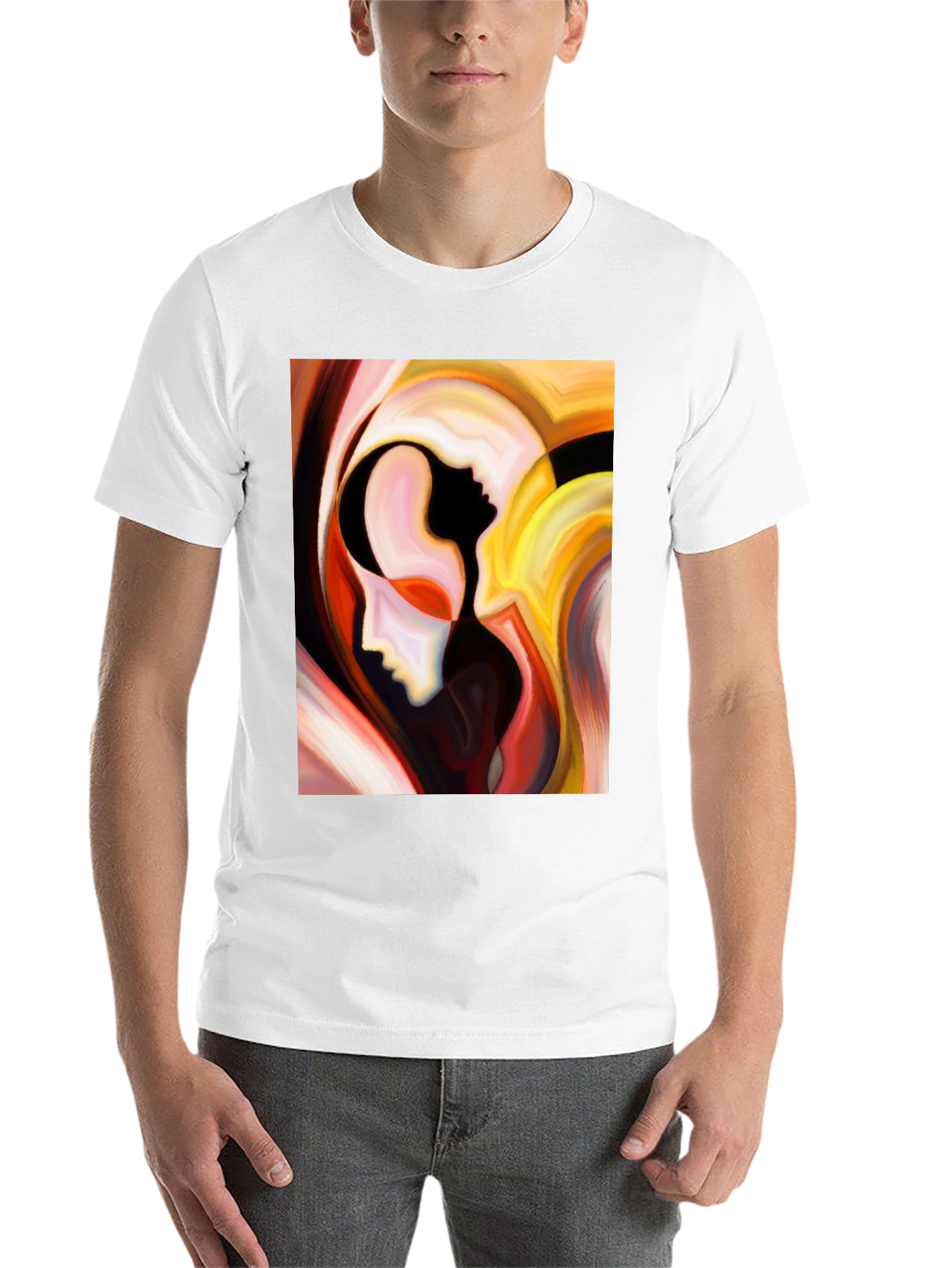 Abstract Faces Graphic T-Shirt - Modern Art Tee