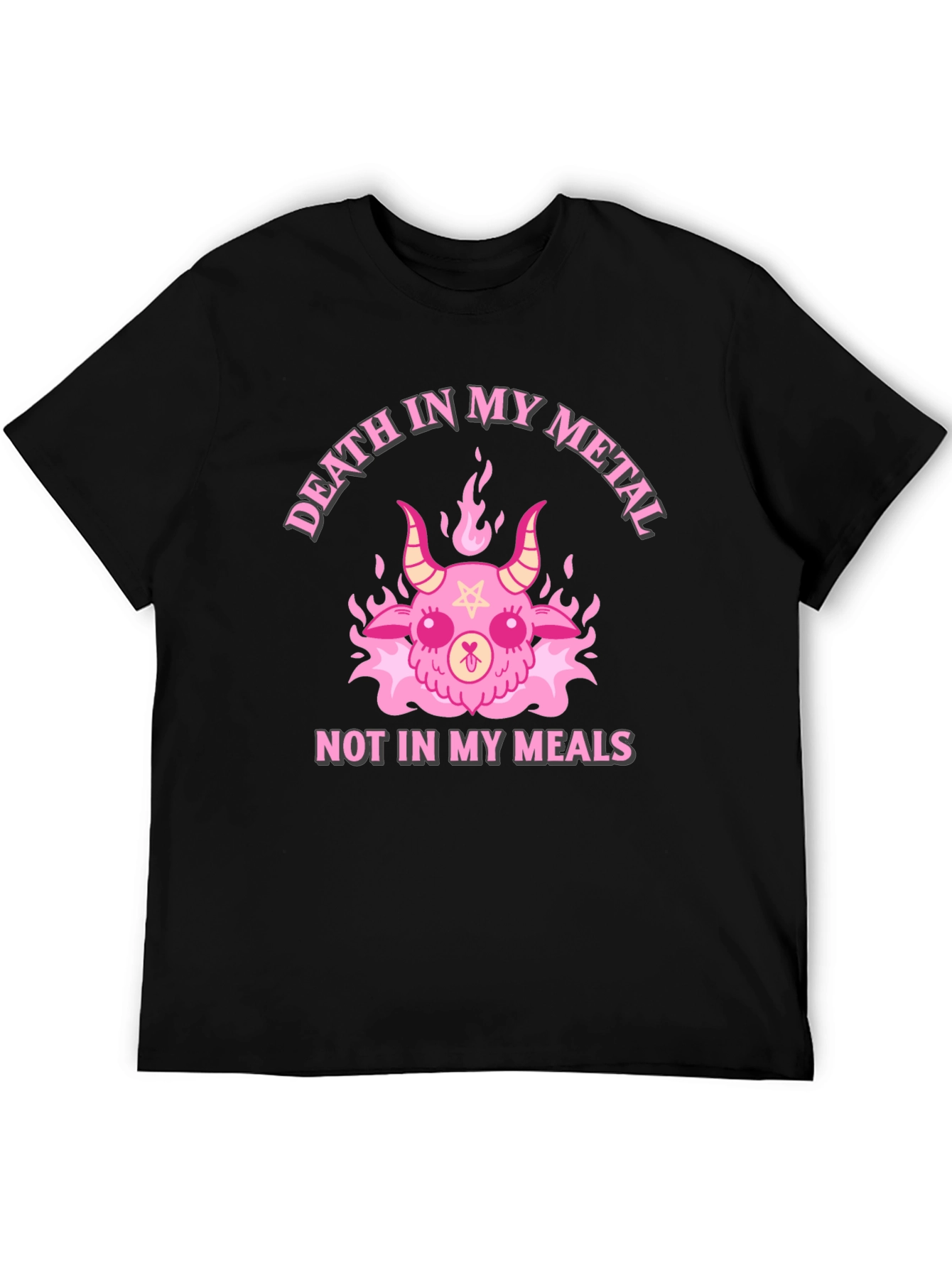 Death In My Metal T-Shirt - Cute Satanic Design