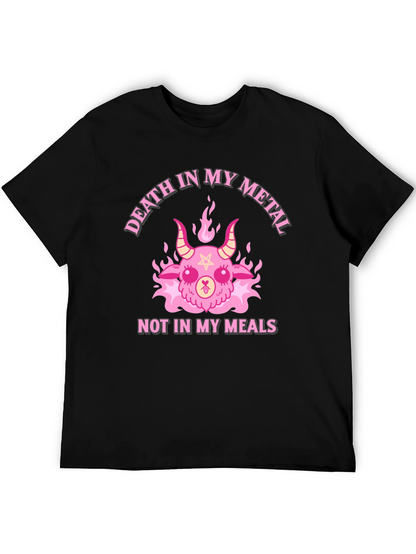 Death In My Metal T-Shirt - Cute Satanic Design