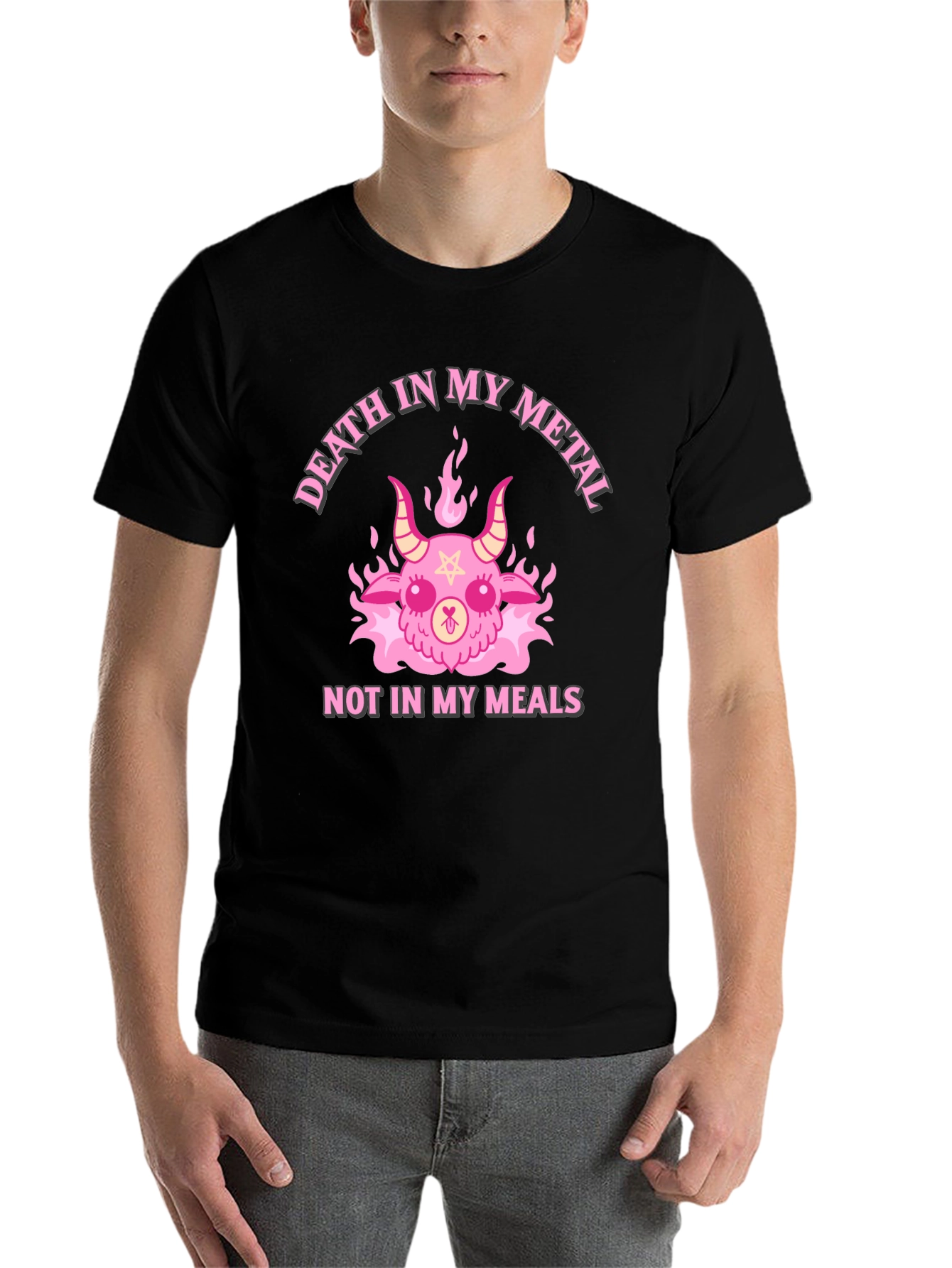 Death In My Metal T-Shirt - Cute Satanic Design