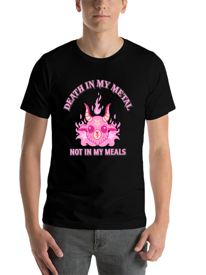 Death In My Metal T-Shirt - Cute Satanic Design