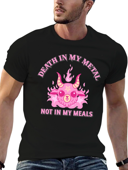 Death In My Metal T-Shirt - Cute Satanic Design