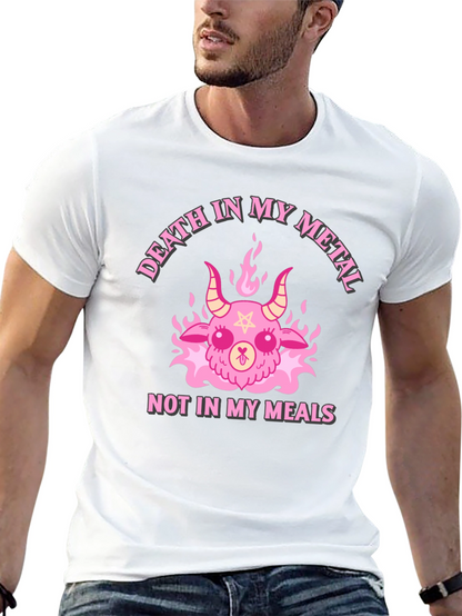 Death In My Metal T-Shirt - Cute Satanic Design