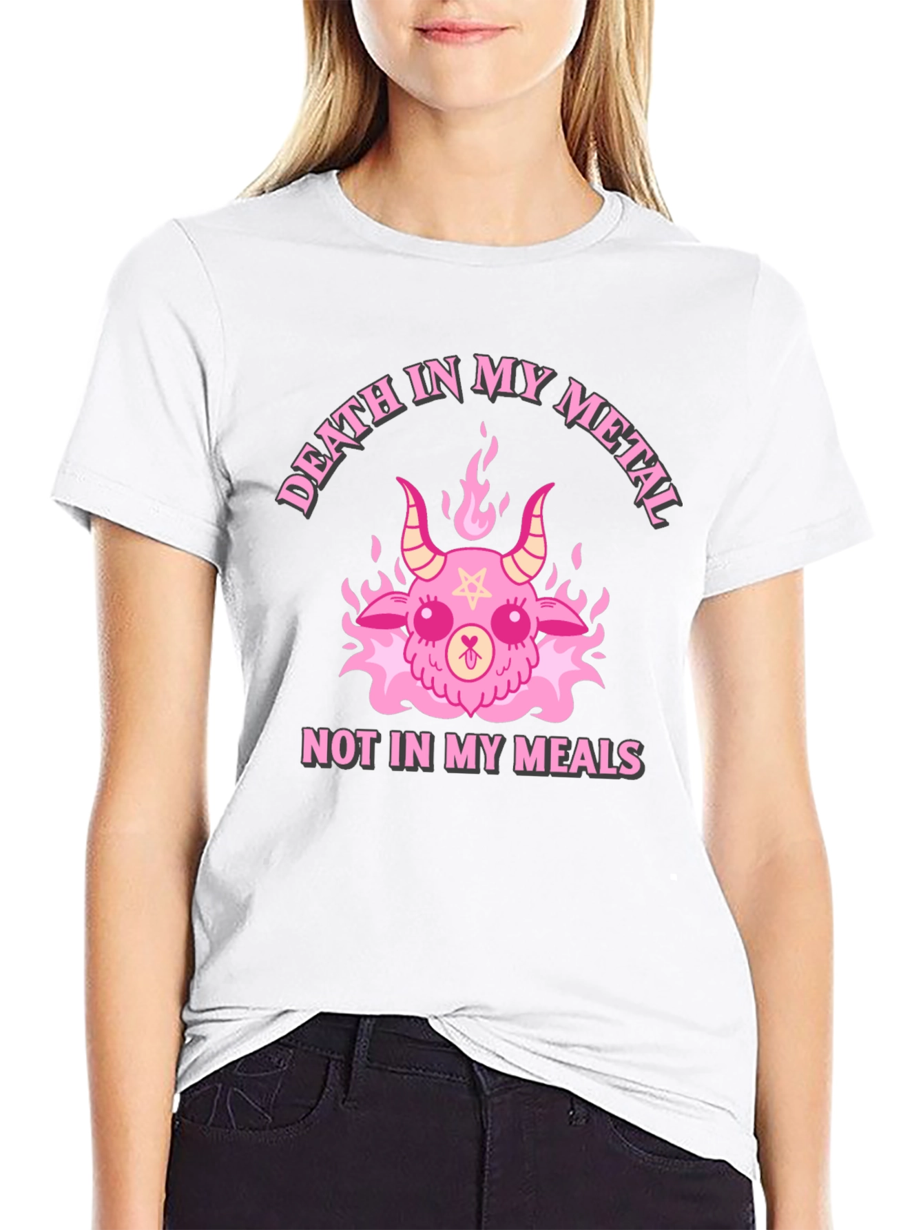 Death In My Metal T-Shirt - Cute Satanic Design