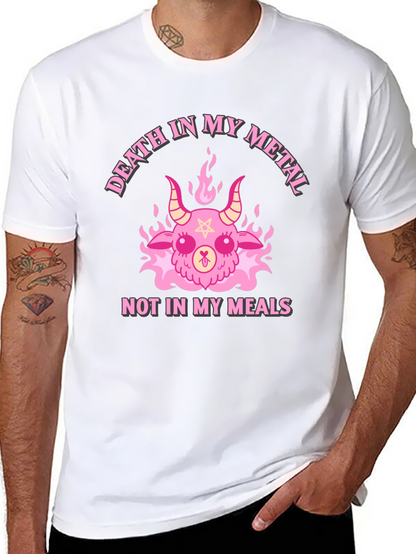 Death In My Metal T-Shirt - Cute Satanic Design