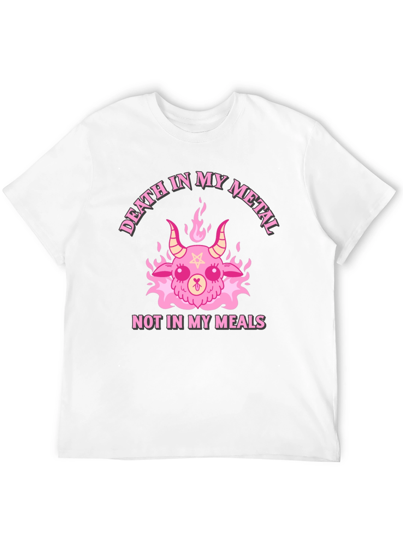 Death In My Metal T-Shirt - Cute Satanic Design