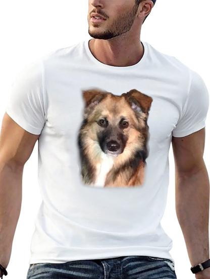 Dog Portrait Black T-Shirt