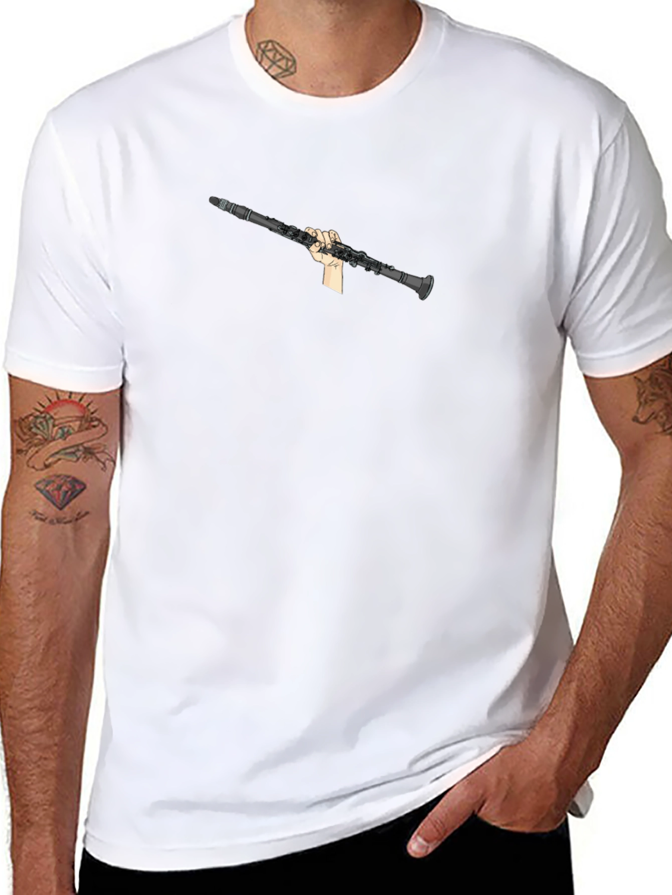 Clarinet Player Black T-Shirt - Music Lover Tee