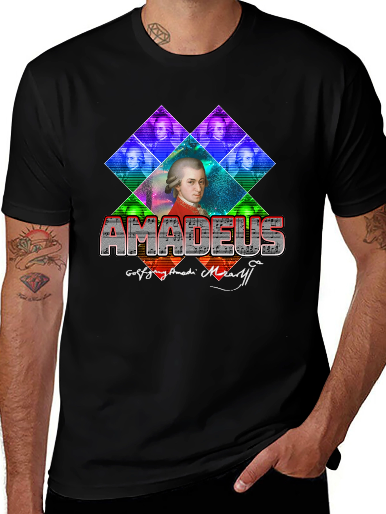 Amadeus Mozart Graphic T-Shirt - Classic Composer Tee