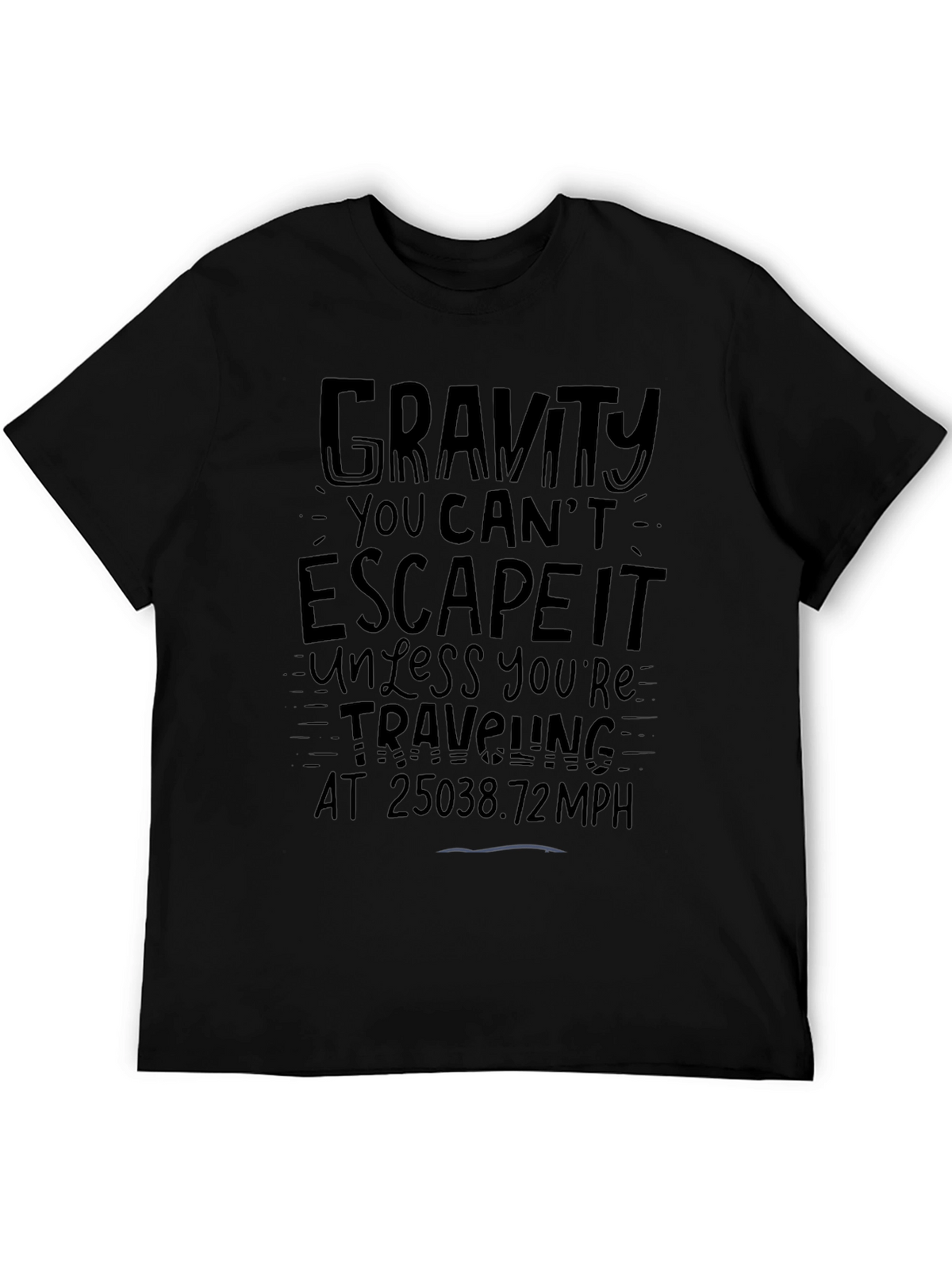 Gravity Escape Velocity Black Graphic Tee